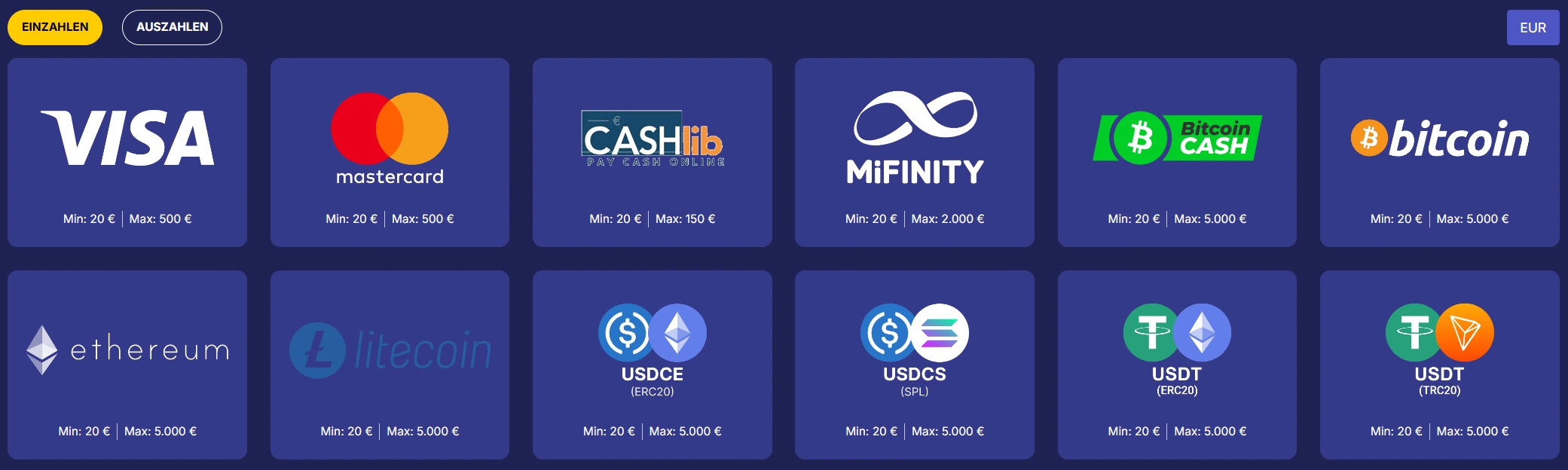 Jasmin Slots Casino Einzahlungsmethoden