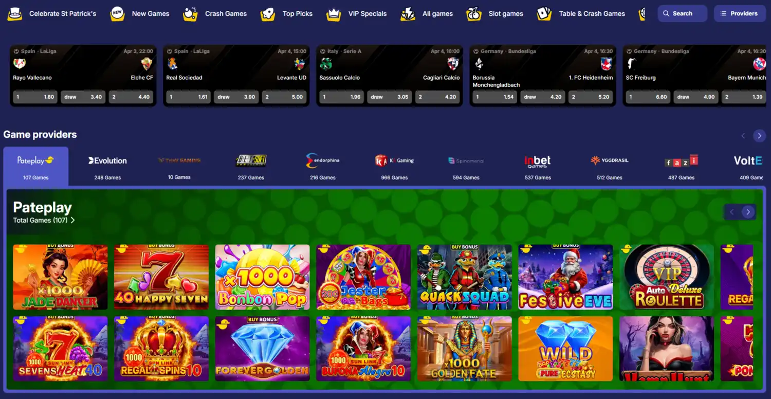Jasmin Slots Casino Homepage
