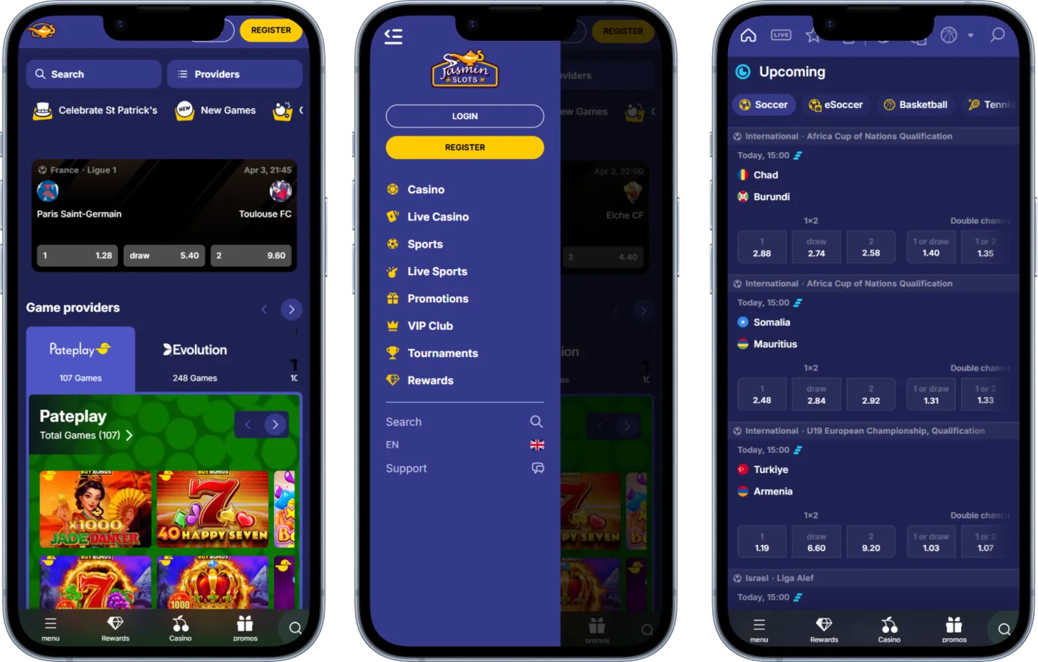 Jasmin Slots Casino Mobile Access