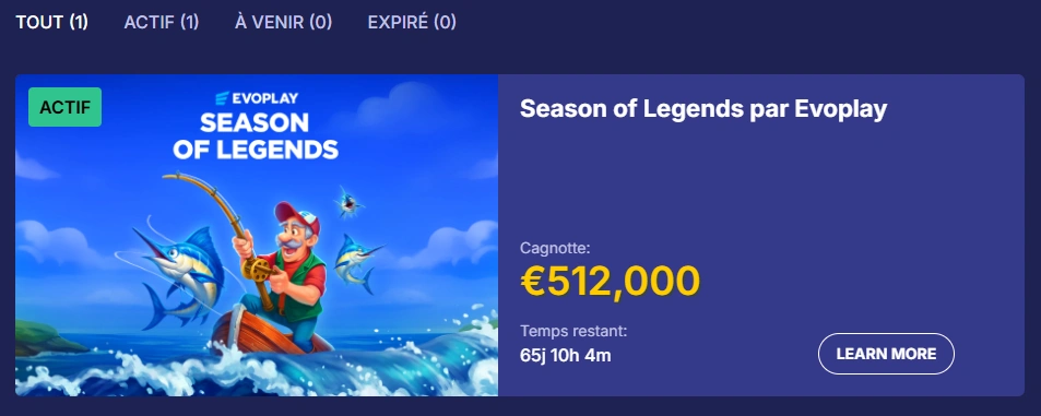 Tournois de Jasmin Slots Casino